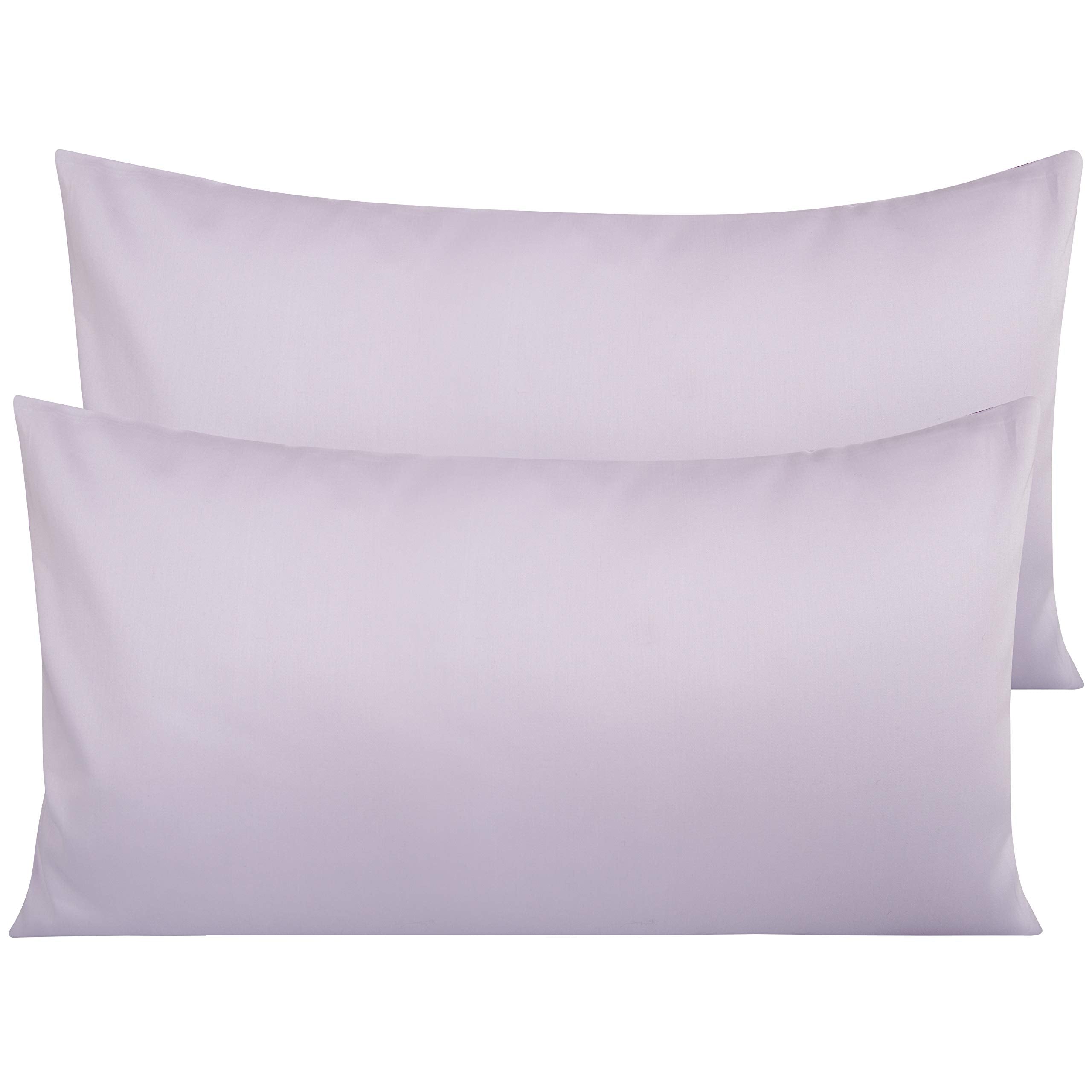 Ntbay 500 Thread Count 100% Egyptian Cotton King Pillowcases, Super Soft And Breathable Envelope Closure Pillow Cases, 20X36 Inches, Light Purple